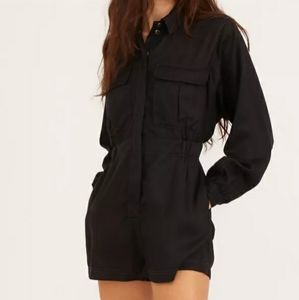Urban outfitters black coverall romper XS